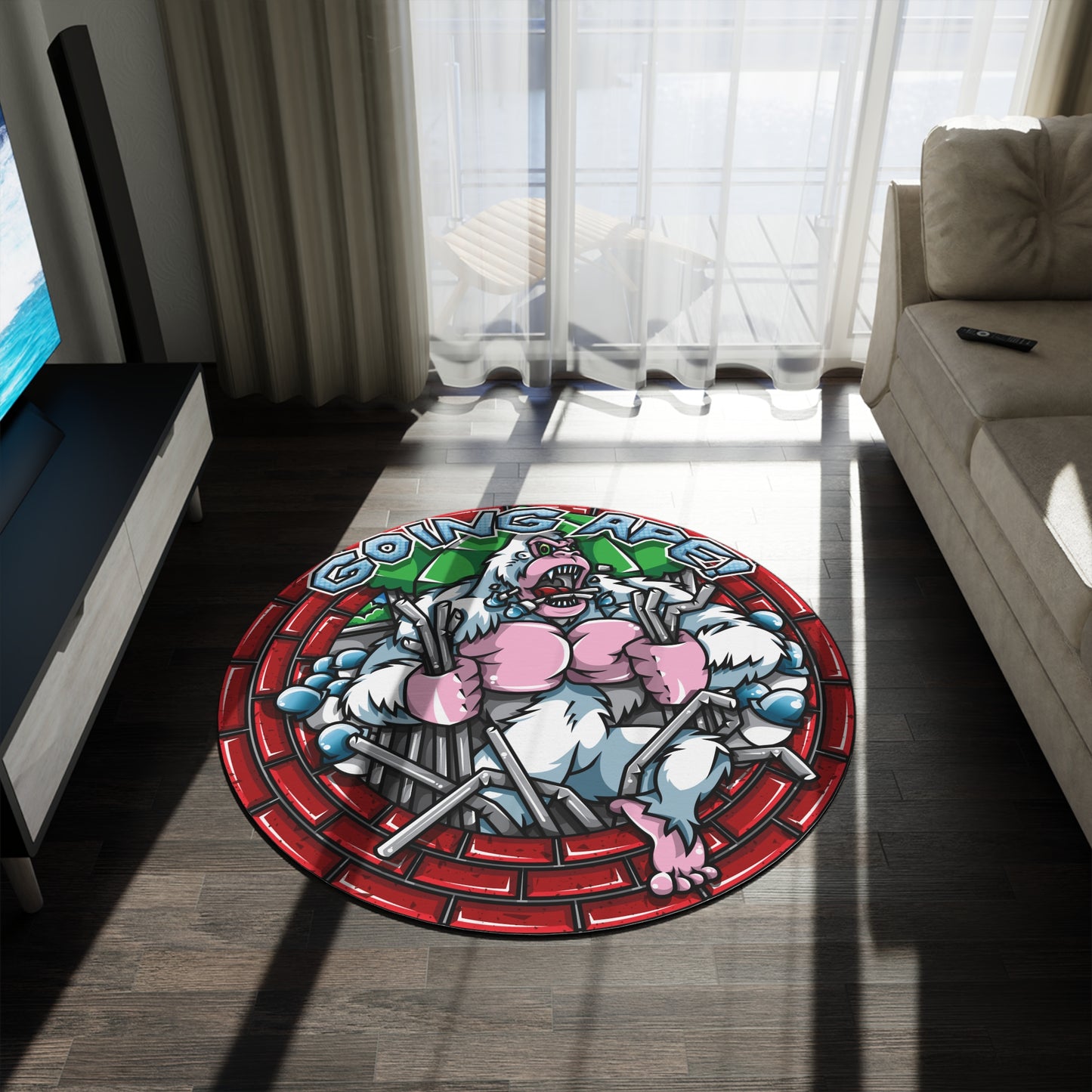 Going Ape Round Rug