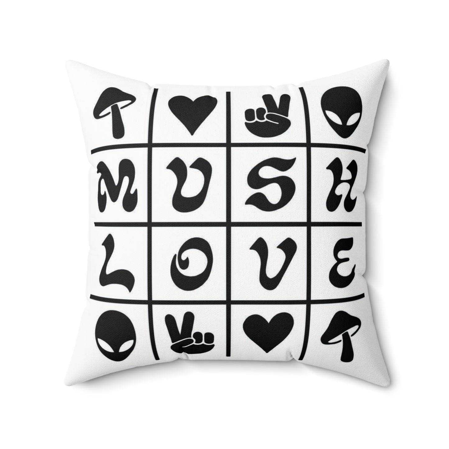 Mush Love Square Pillow